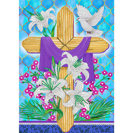 Cross - Special Shaped Drill Diamond Painting 30*40CM