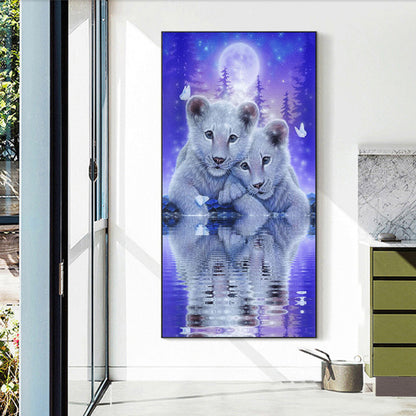 Baby Lion - Full Square Drill Diamond Painting 40*70CM
