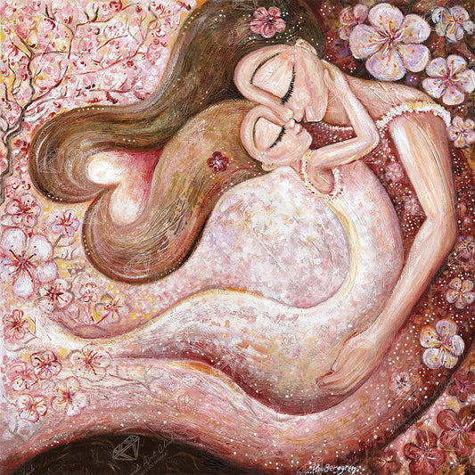 Mother And Daughter Painting - Full Round Drill Diamond Painting 40*40CM