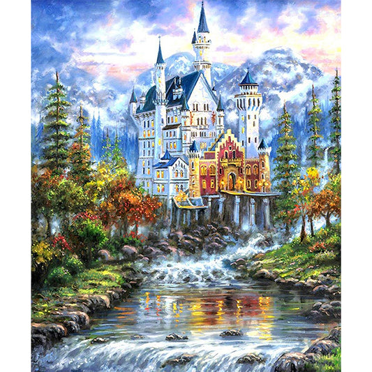 Forest Castle - Full Round Drill Diamond Painting 40*50CM