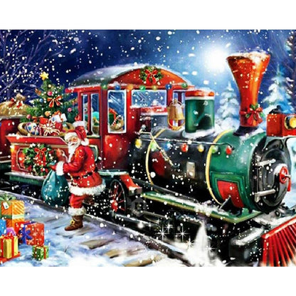 Christmas Train - Full Round Drill Diamond Painting 50*40CM