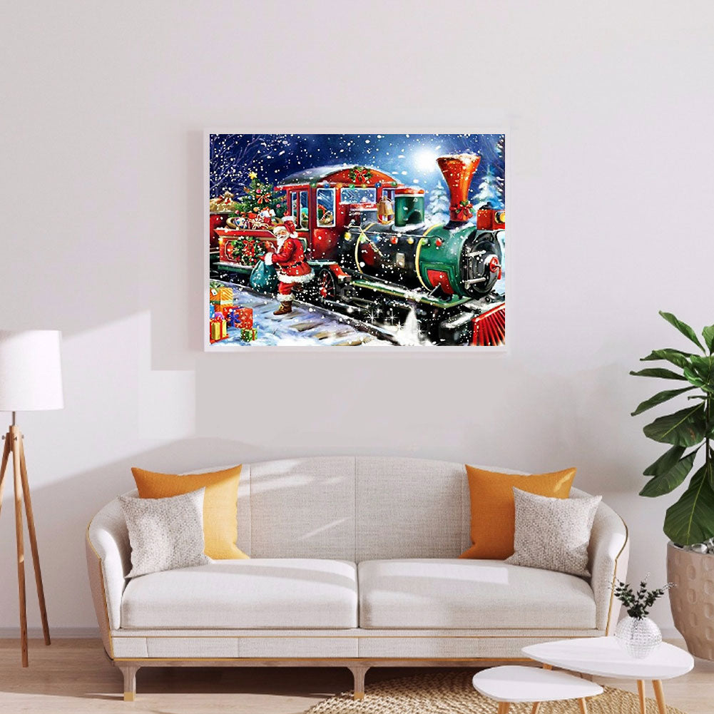 Christmas Train - Full Round Drill Diamond Painting 50*40CM