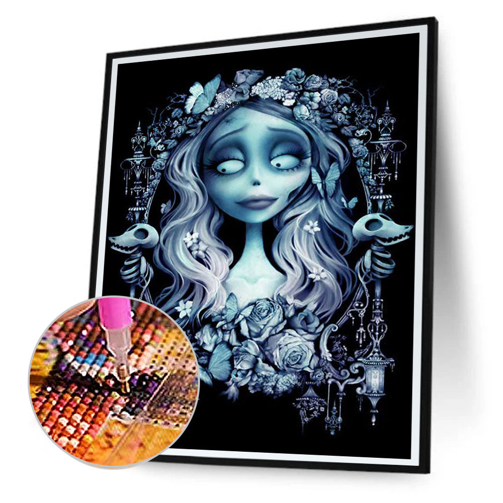 Corpse Bride Emily - Full Round Drill Diamond Painting 30*40CM