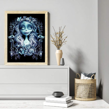 Corpse Bride Emily - Full Round Drill Diamond Painting 30*40CM