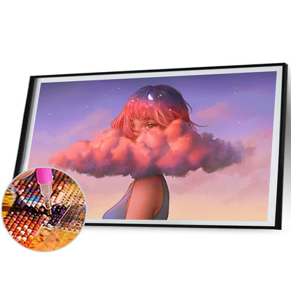 Ins Wind Girl - Full Round Drill Diamond Painting 70*40CM