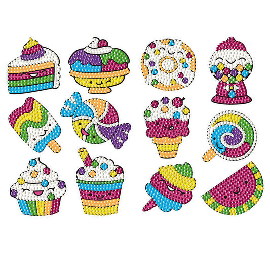 DIY Diamonds Painting Stickers Cute PVC Stickers Paint by Numbers for Kids Adult