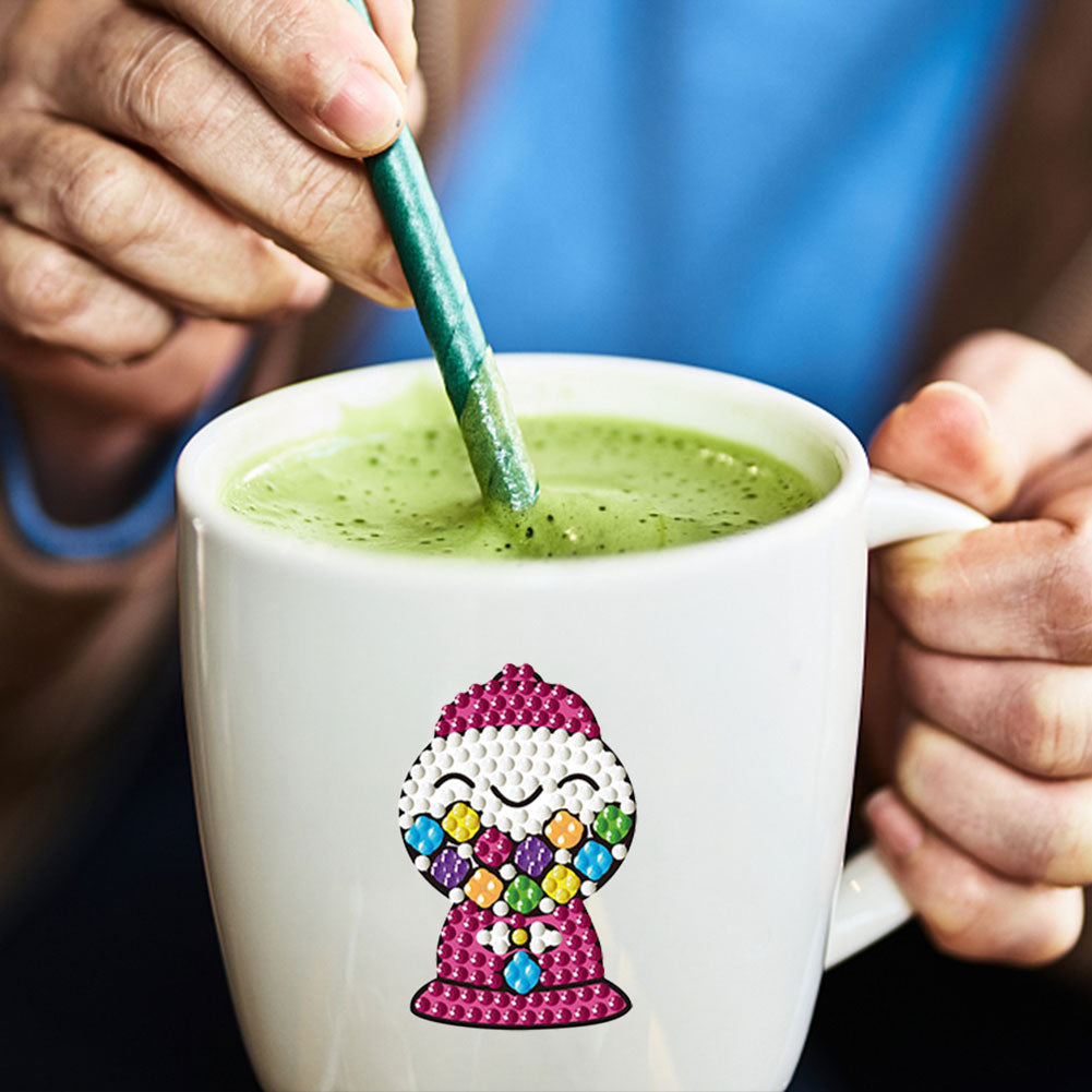 DIY Diamonds Painting Stickers Cute PVC Stickers Paint by Numbers for Kids Adult