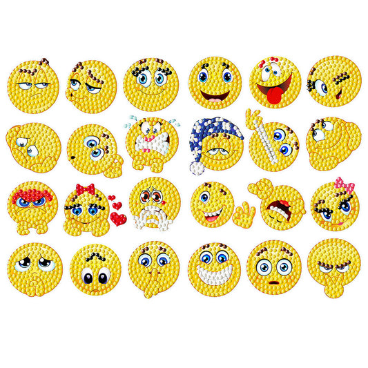 DIY Diamonds Painting Stickers Cute PVC Stickers Paint by Numbers for Kids Adult