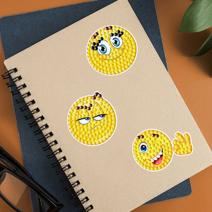 DIY Diamonds Painting Stickers Cute PVC Stickers Paint by Numbers for Kids Adult