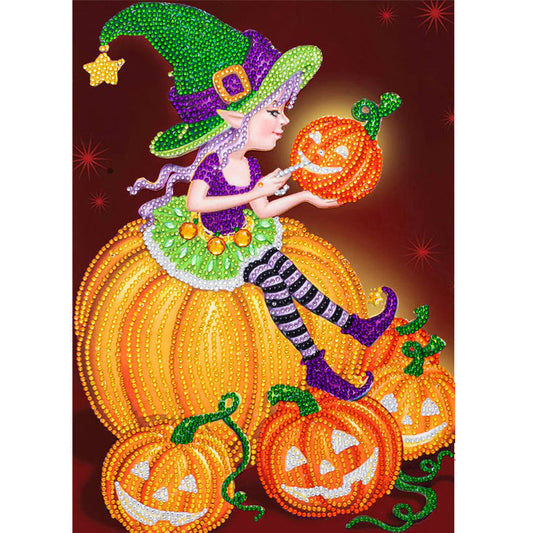 Halloween Witch - Special Shaped Drill Diamond Painting 30*40CM