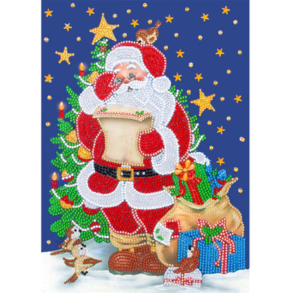 Christmas Santa Cartoon - Special Shaped Drill Diamond Painting 30*40CM