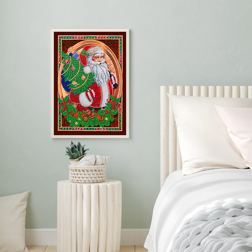 Christmas Santa - Special Shaped Drill Diamond Painting 30*40CM