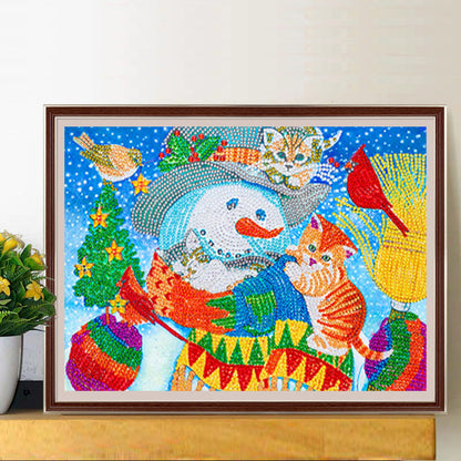 Snowman - Special Shaped Drill Diamond Painting 40*30CM