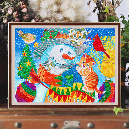 Snowman - Special Shaped Drill Diamond Painting 40*30CM