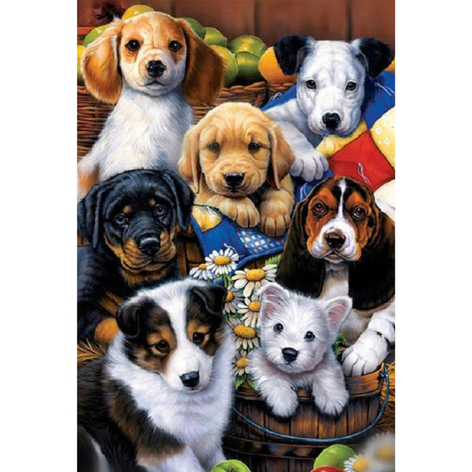 Party Of Dogs - Full Square Drill Diamond Painting 30*40CM