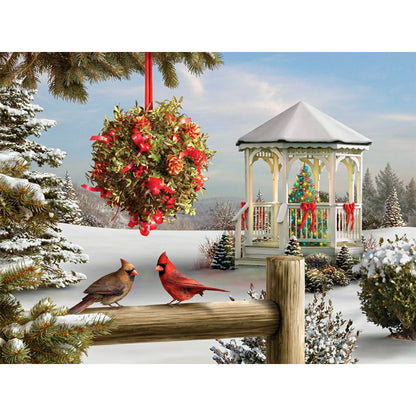 Christmas Snow Pavilion - Full Round Drill Diamond Painting 50*40CM
