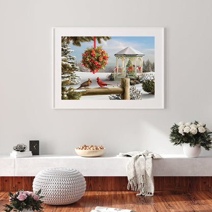 Christmas Snow Pavilion - Full Round Drill Diamond Painting 50*40CM