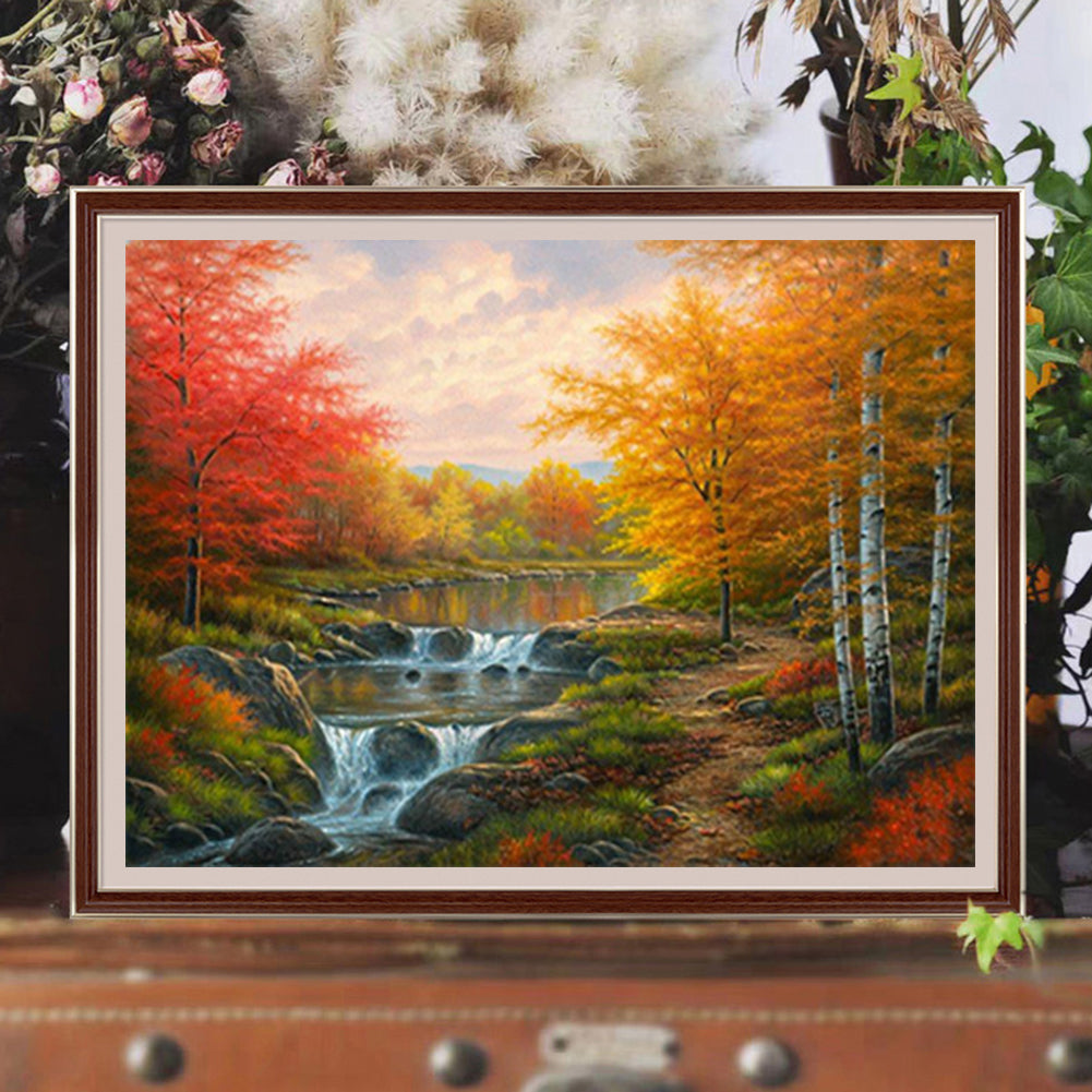 Maple River - Full Round Drill Diamond Painting 40*30CM