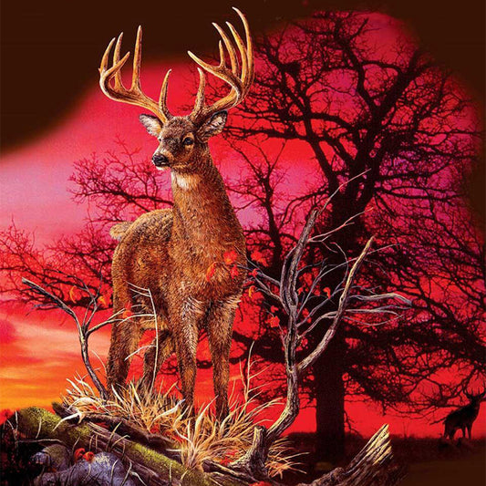 Elk - Full Round Drill Diamond Painting 40*40CM