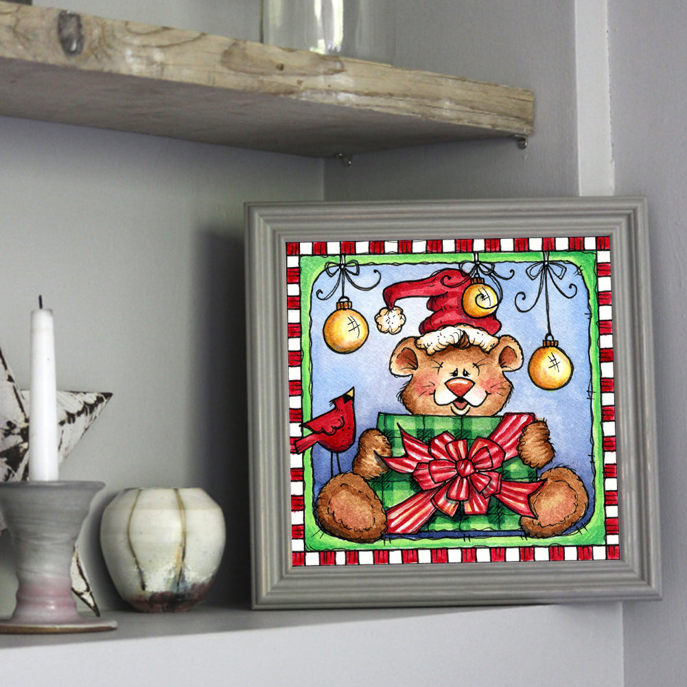 Cartoon Bear - Full Round Drill Diamond Painting 30*30CM