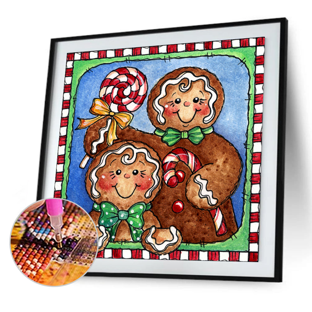 Gingerbread Man - Full Round Drill Diamond Painting 30*30CM