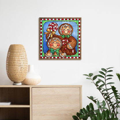 Gingerbread Man - Full Round Drill Diamond Painting 30*30CM