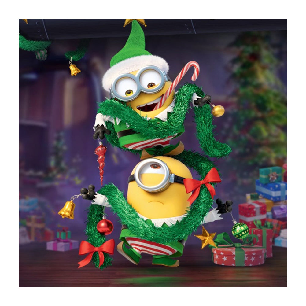 Christmas Minions - Full Round Drill Diamond Painting 30*30CM