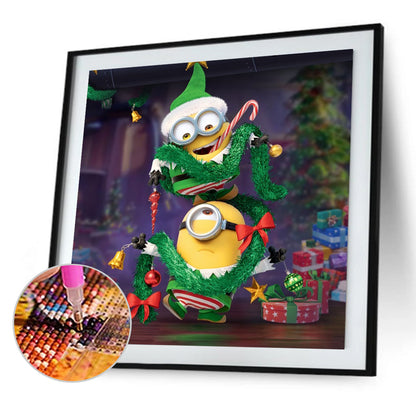 Christmas Minions - Full Round Drill Diamond Painting 30*30CM