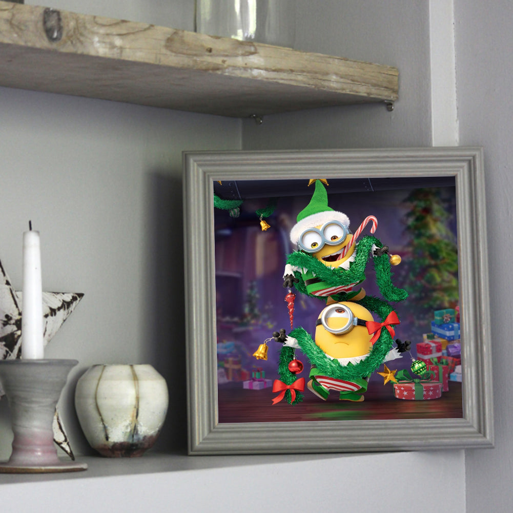 Christmas Minions - Full Round Drill Diamond Painting 30*30CM