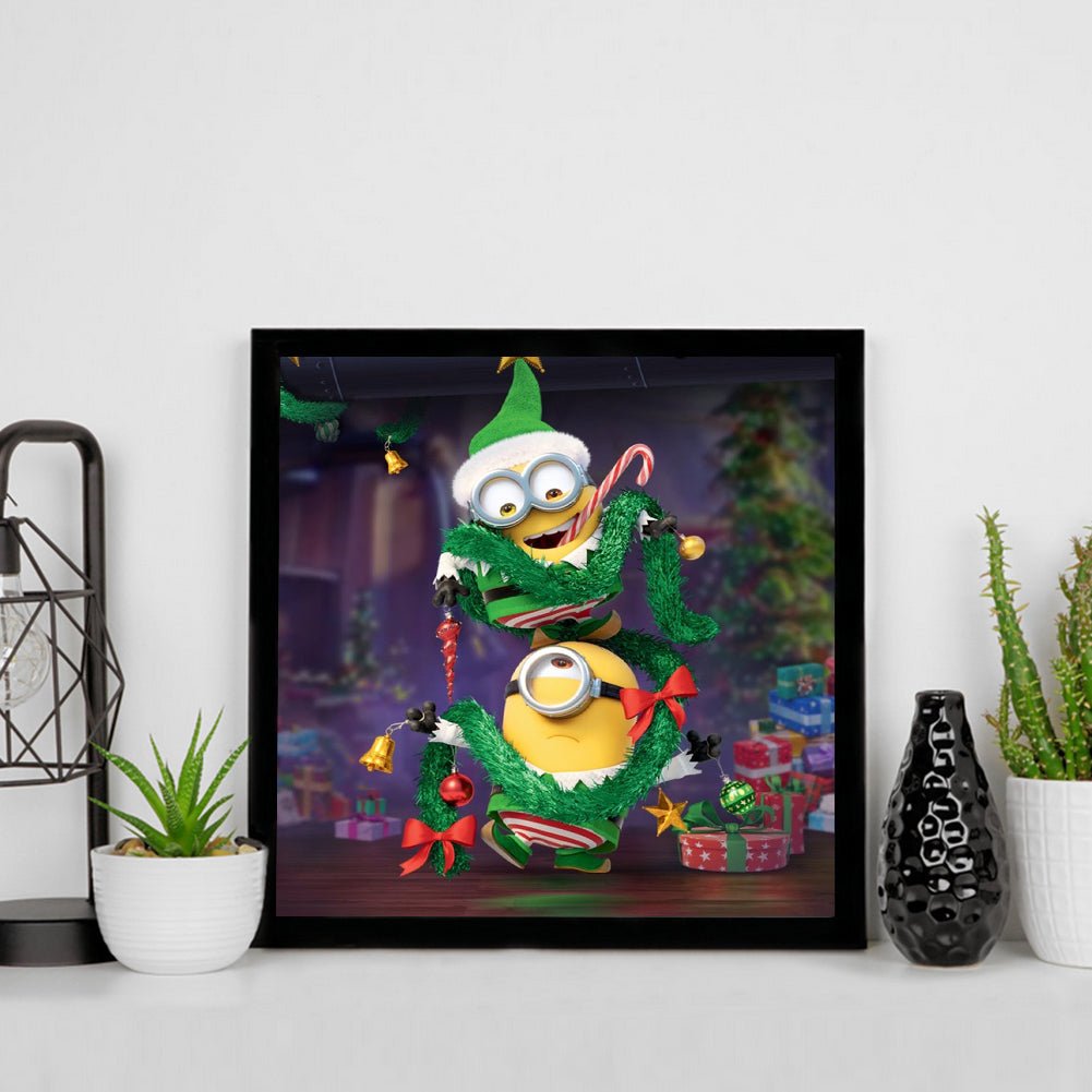 Christmas Minions - Full Round Drill Diamond Painting 30*30CM