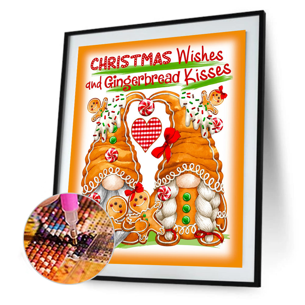 Christmas Gingerbread Man Goblin - Full Round Drill Diamond Painting 30*40CM