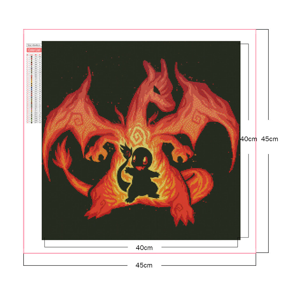 Charizard - Full Square Drill Diamond Painting 40*40CM