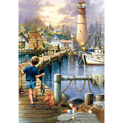 Play Little Boy - Full Round Drill Diamond Painting 40*50CM