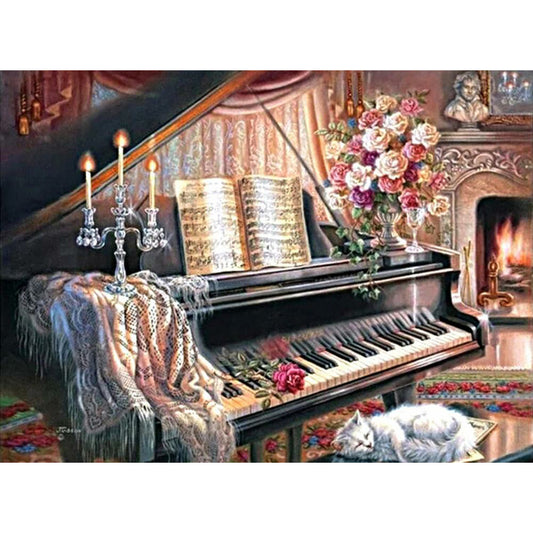 Art Piano - Full Square Drill Diamond Painting 50*40CM