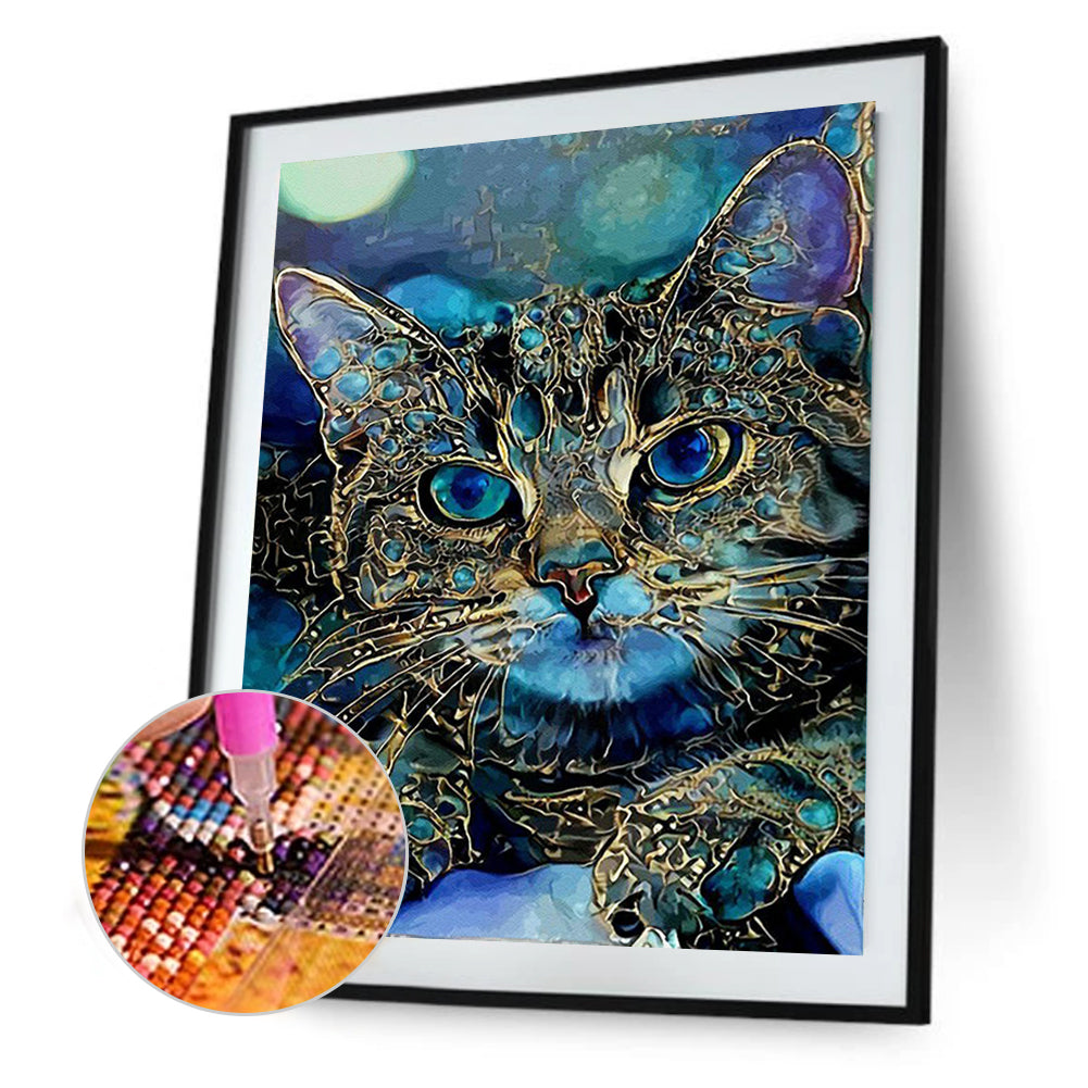 Artist Cat - Full Square Drill Diamond Painting 40*50CM