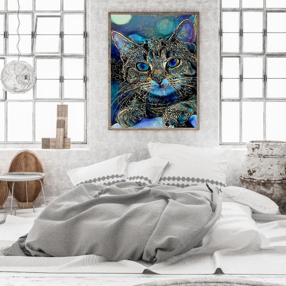 Artist Cat - Full Square Drill Diamond Painting 40*50CM