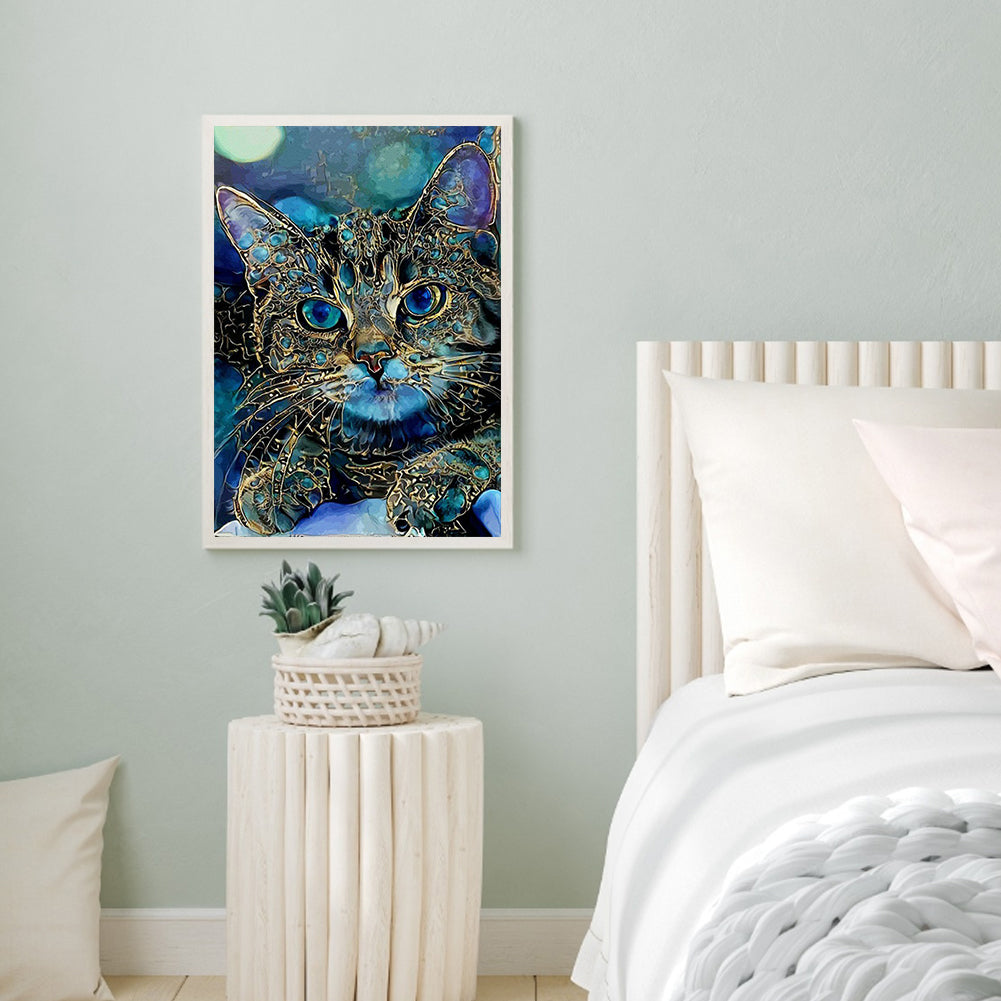 Artist Cat - Full Square Drill Diamond Painting 40*50CM