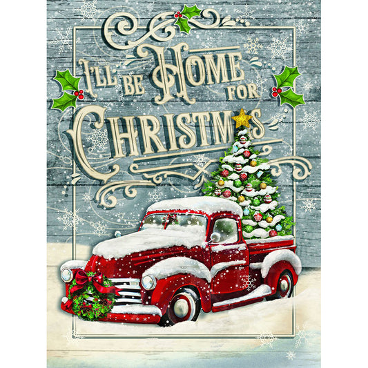 Christmas Red Car - Full Square Drill Diamond Painting 40*50CM