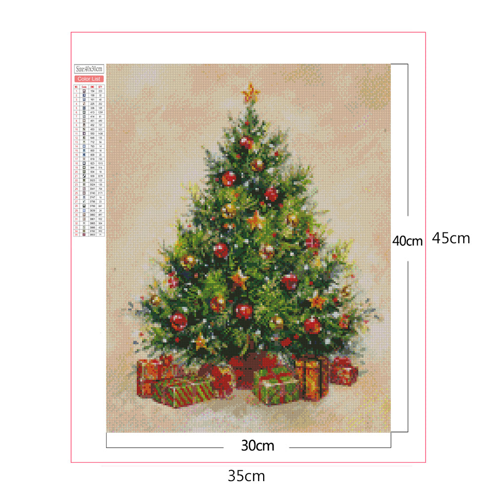 Christmas Tree - Full Square Drill Diamond Painting 30*40CM