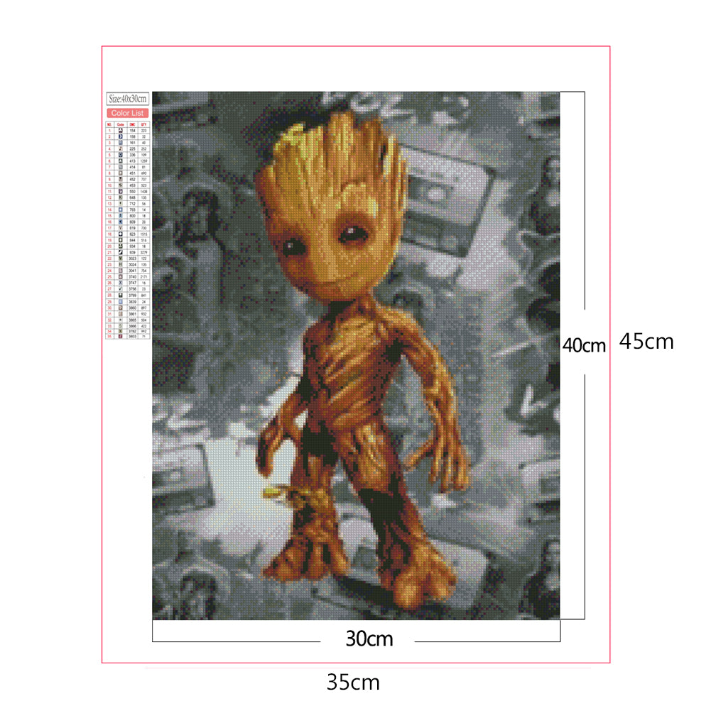 Groot - Full Square Drill Diamond Painting 30*40CM