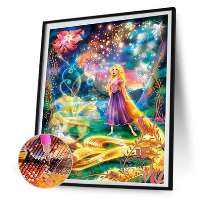 Long Hair Princess - Full Square Drill Diamond Painting 30*40CM