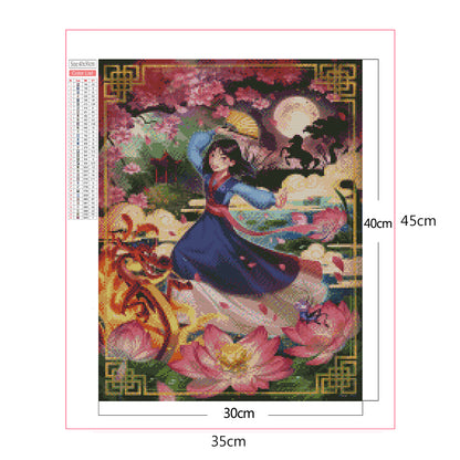 Hua Mulan - Full Square Drill Diamond Painting 30*40CM