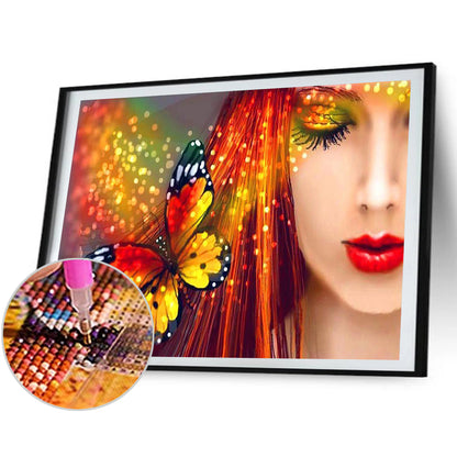 Butterfly Girl - Full Square Drill Diamond Painting 40*30CM