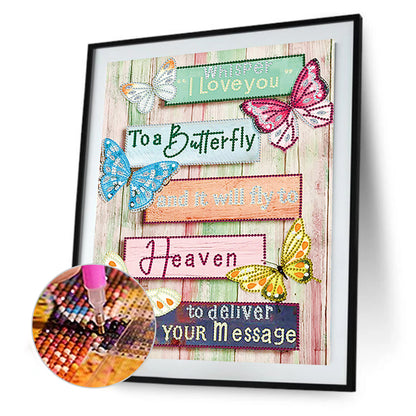 Sunflower Butterfly - Special Shaped Drill Diamond Painting 30*40CM