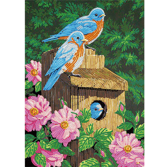 Flower Bird - Special Shaped Drill Diamond Painting 30*40CM