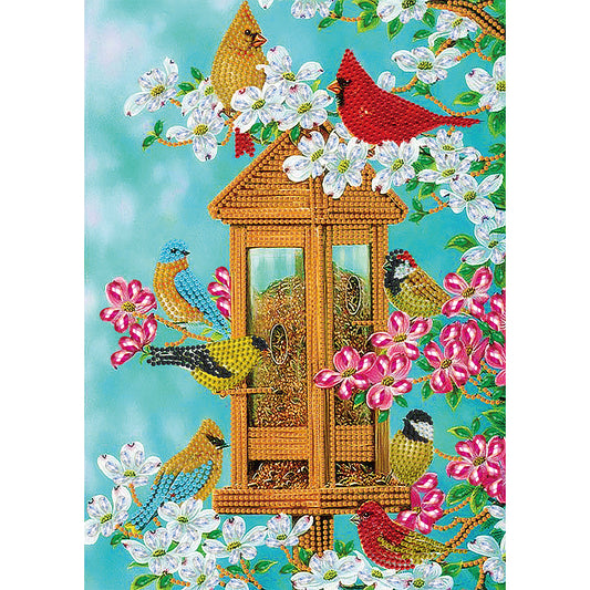 Flower Bird - Special Shaped Drill Diamond Painting 30*40CM