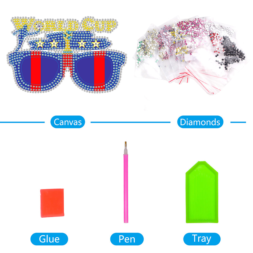 Diamond Painting Decorative Spectacles Handmade DIY Glasses Props Children Gifts