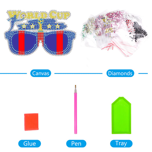Diamond Painting Decorative Spectacles Handmade DIY Glasses Props Children Gifts
