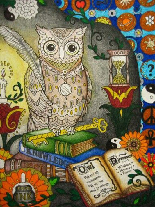 Owl - Full Square Drill Diamond Painting 30*40CM