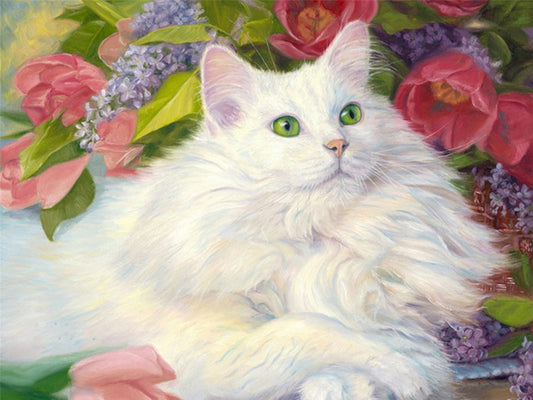 Manny The Cat - Full Round Drill Diamond Painting 40*30CM